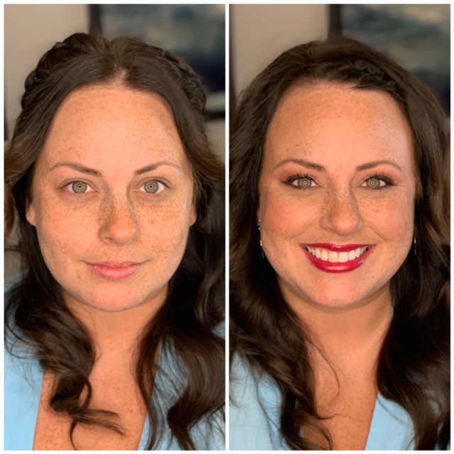 before and after professional makeup shots