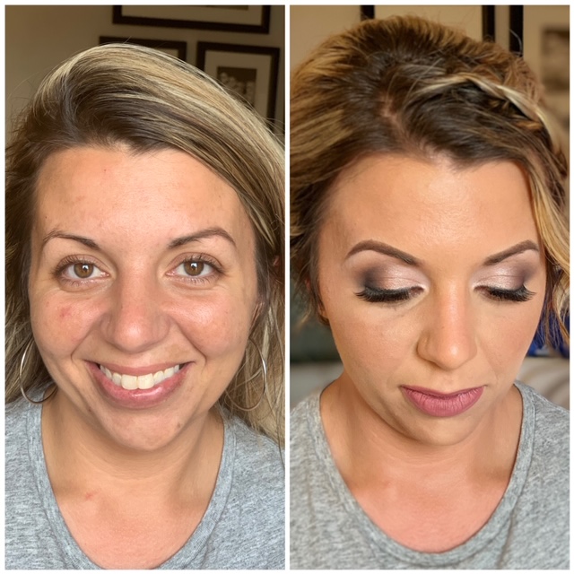 makeup before after shots