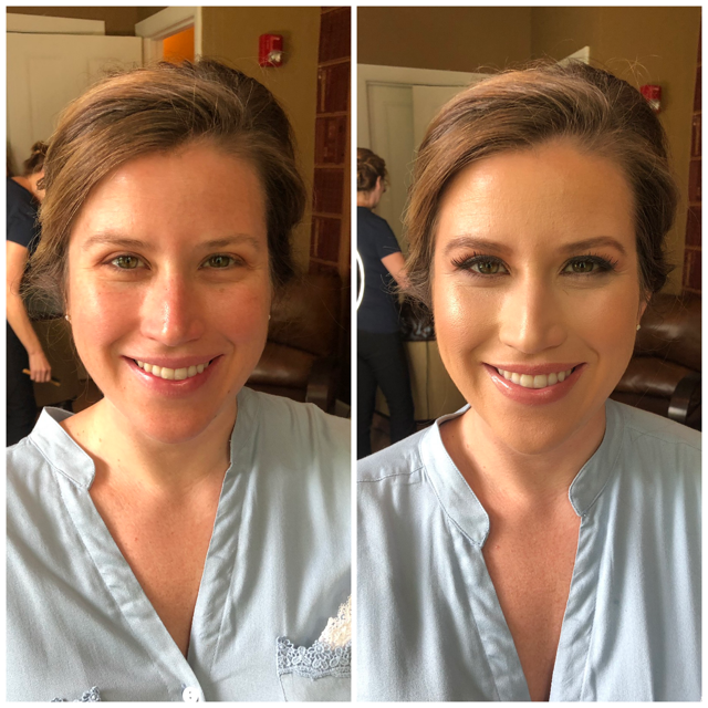 before and after professional makeup