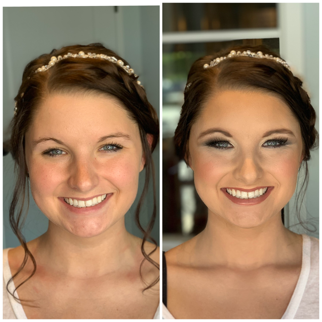 wedding makeup before and after