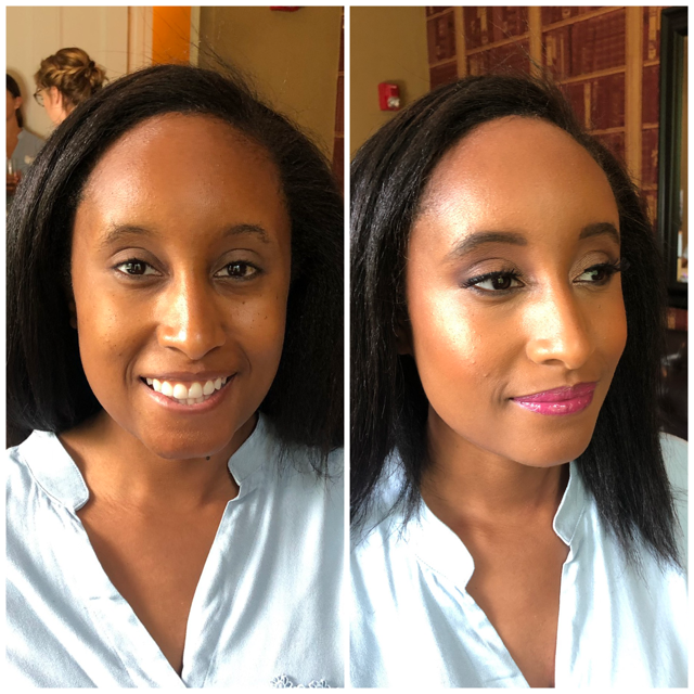 before and after professional makeup